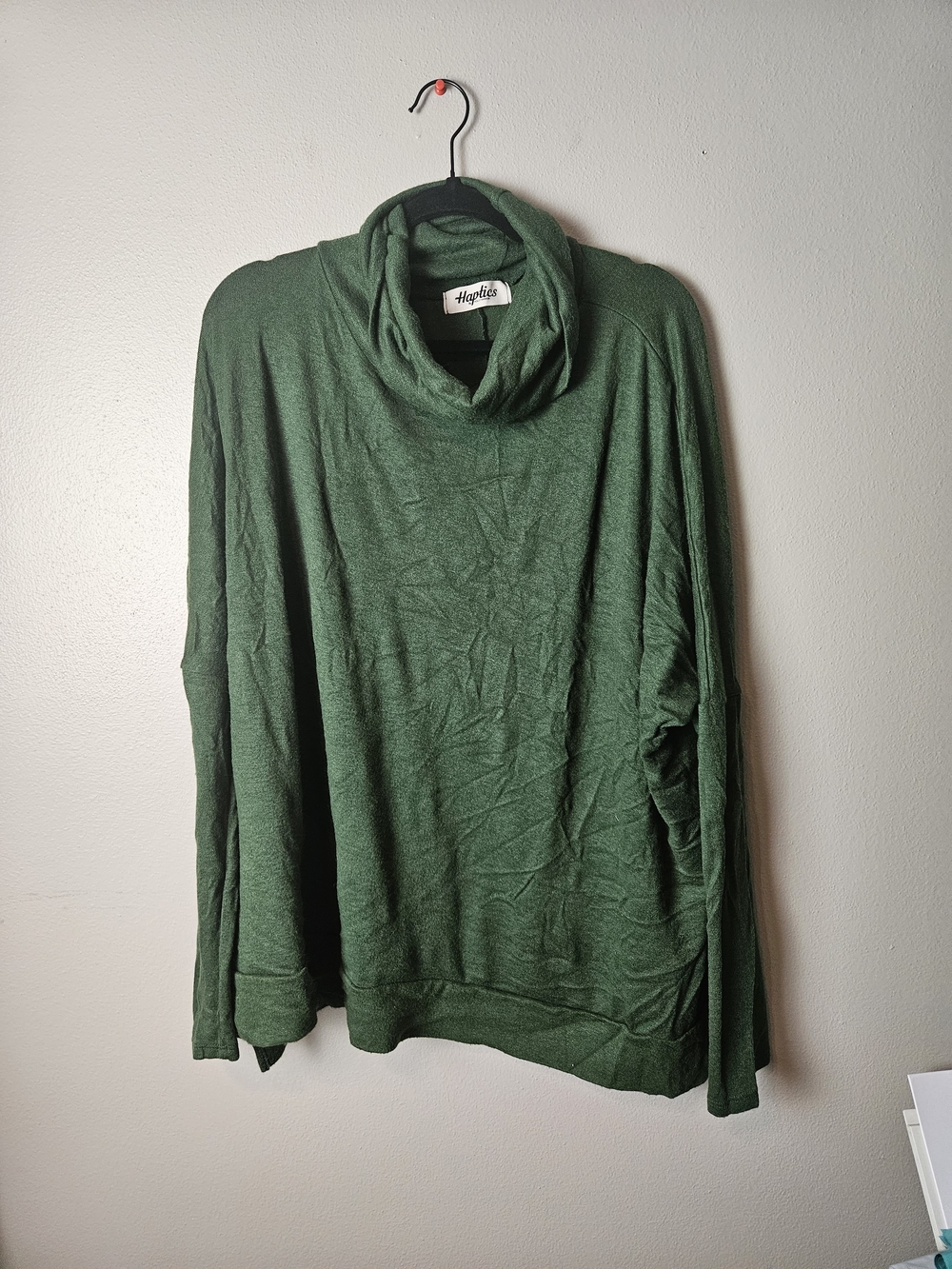 Haptics Forest Green Cowl Neck Sweater